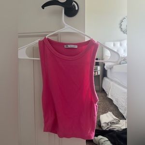 Zara cropped knit halter tank top